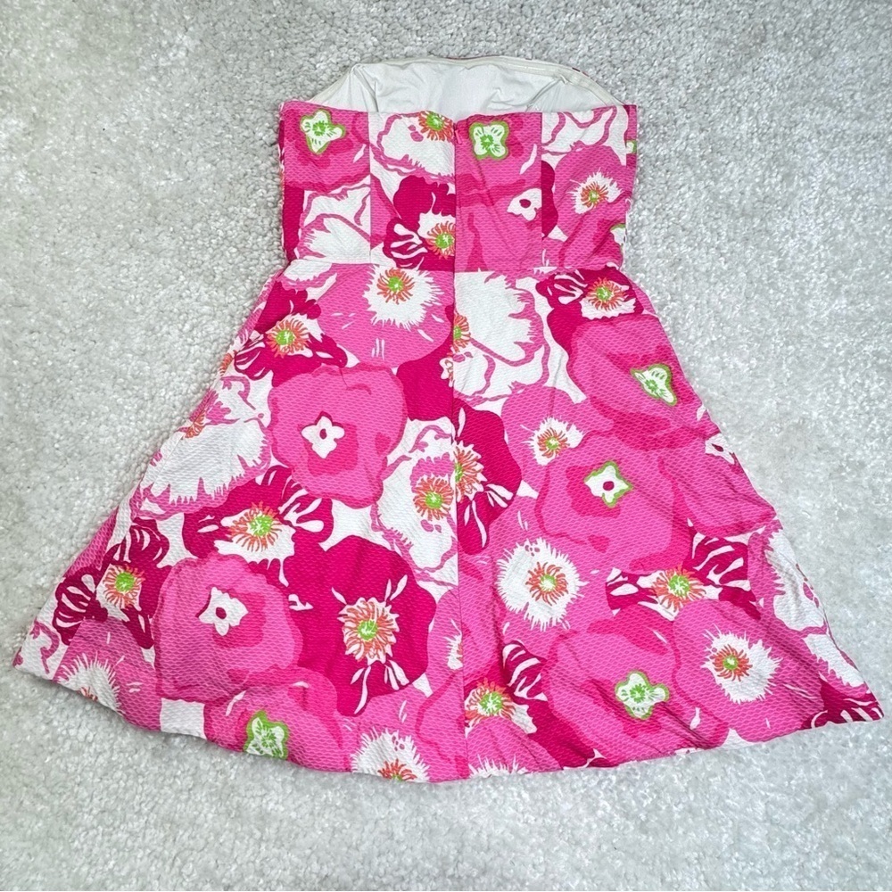 Lilly Pulitzer  Bloom Dress Pink Floral Preppy Resort Coquette Cruise Tropical 4 - Picture 5 of 12